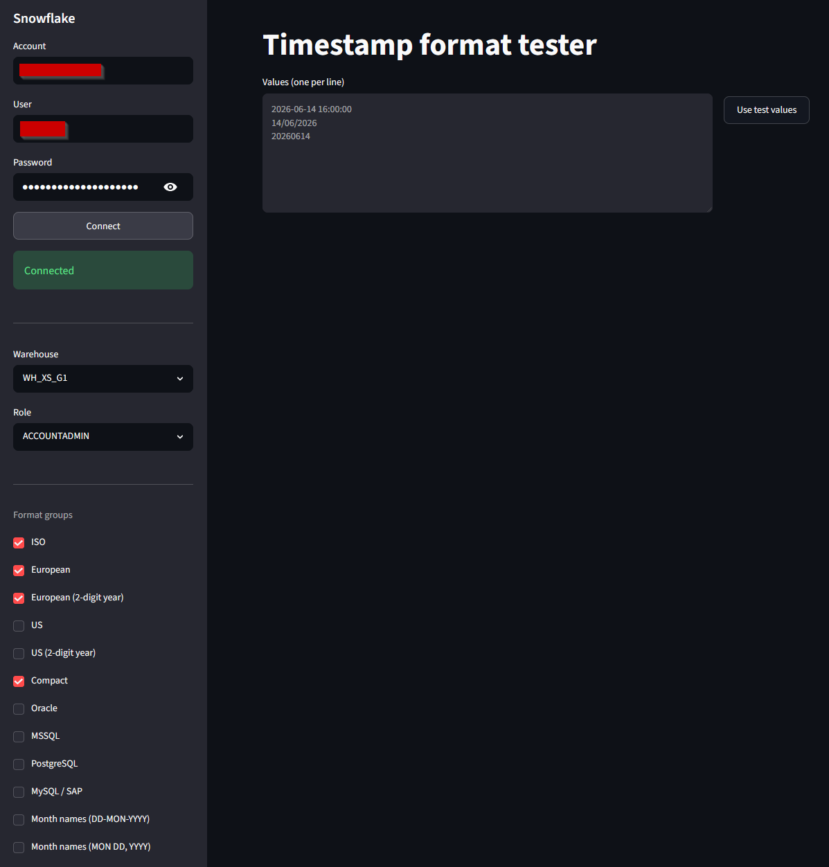Timestamp Tester Streamlit app